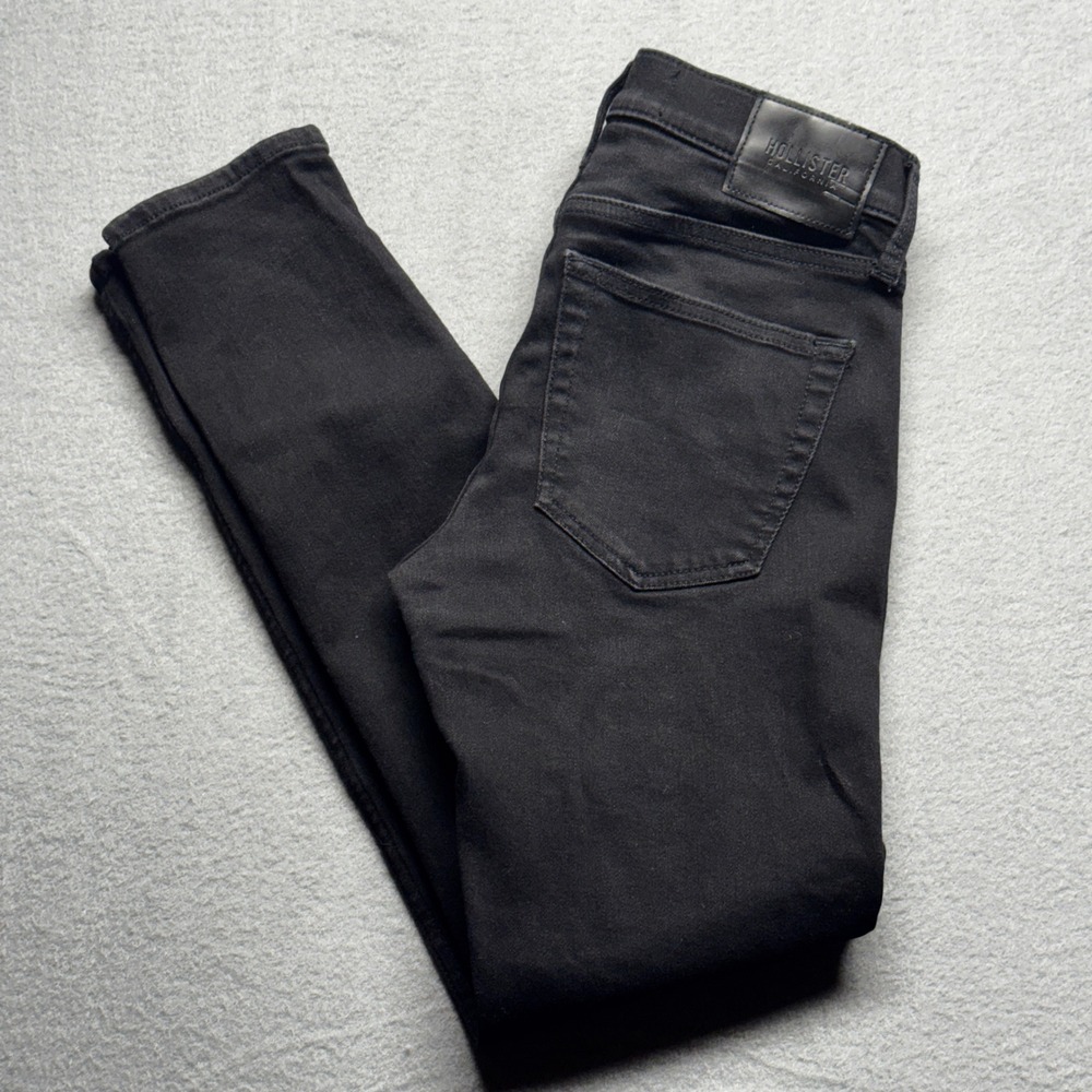 Hollister Advanced Stretch Skinny Jeans Black Mens 28x30 Slim Fit Denim
